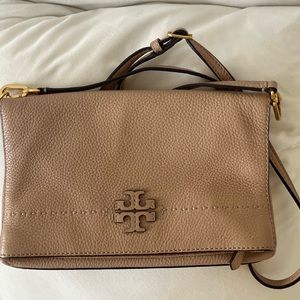 Tory Burch McGraw fold over cross-body purse
